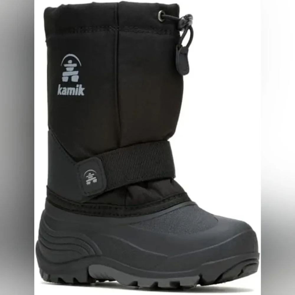 (T-4475)  Kid's Kamik Rocket Insulated Snow Boots Sz 4